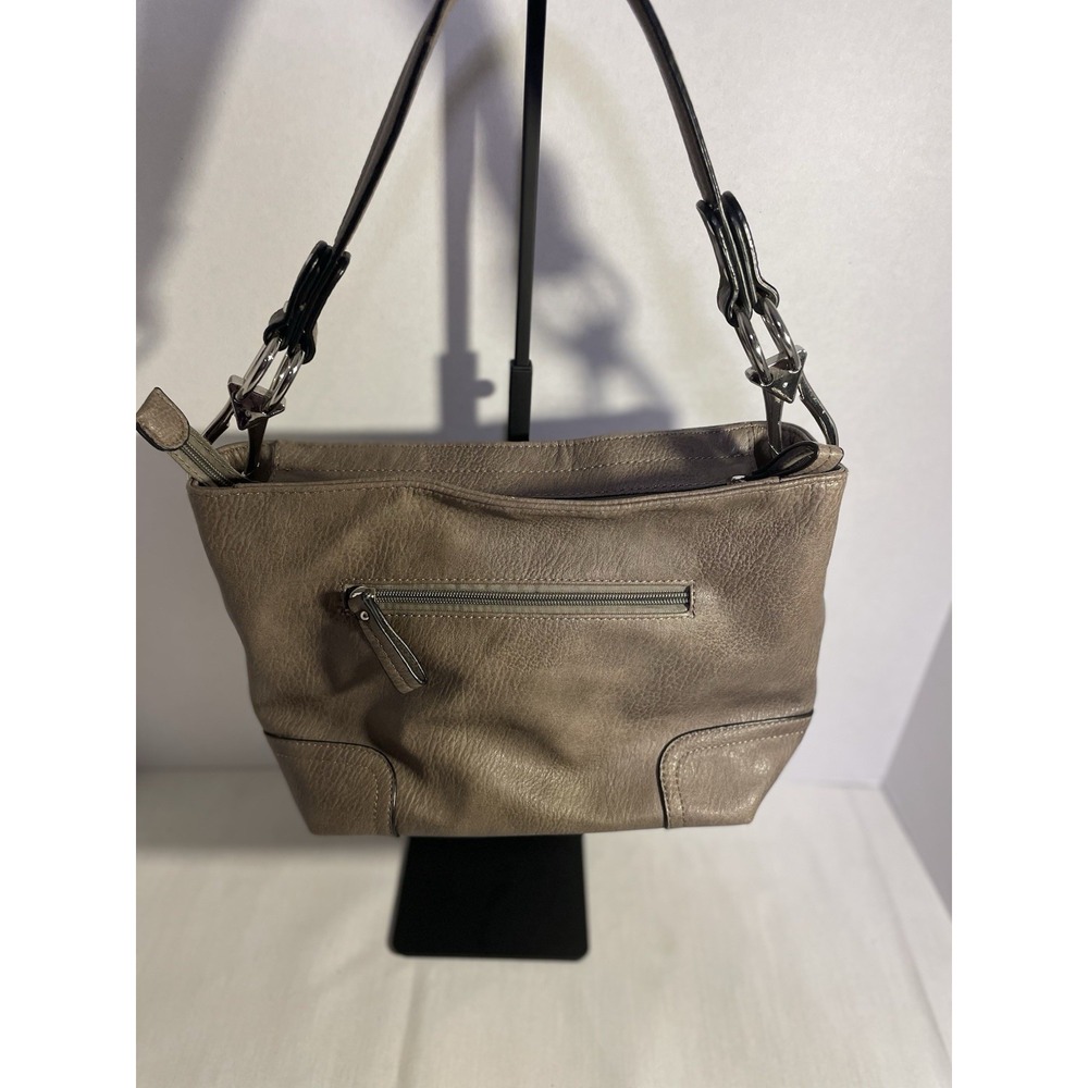 🟡Taupe Faux‎ Leather Shoulder Bag, Minimalist Hobo Purse, Every Day Casual Bag